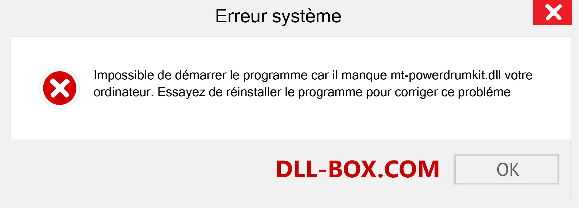 Le fichier mt-powerdrumkit.dll est manquant ?. Télécharger pour Windows 7, 8, 10 - Correction de l'erreur manquante mt-powerdrumkit dll sur Windows, photos, images